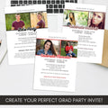 cutomize your colors on this unique graduation invitation for college and high school senior graduates